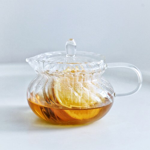 Heat Resistant Glass Retro British Glass Tea Set Teapot Tea Cup Afternoon Tea Fruit Tea Coffee Cup