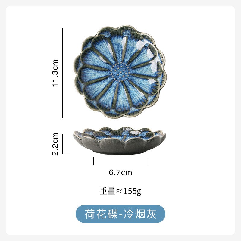 1PC Originality Ceramics Plate Flavor Small Dish Seasoning Dish Food Plate European Flower Shape Dish Ceramics Tableware