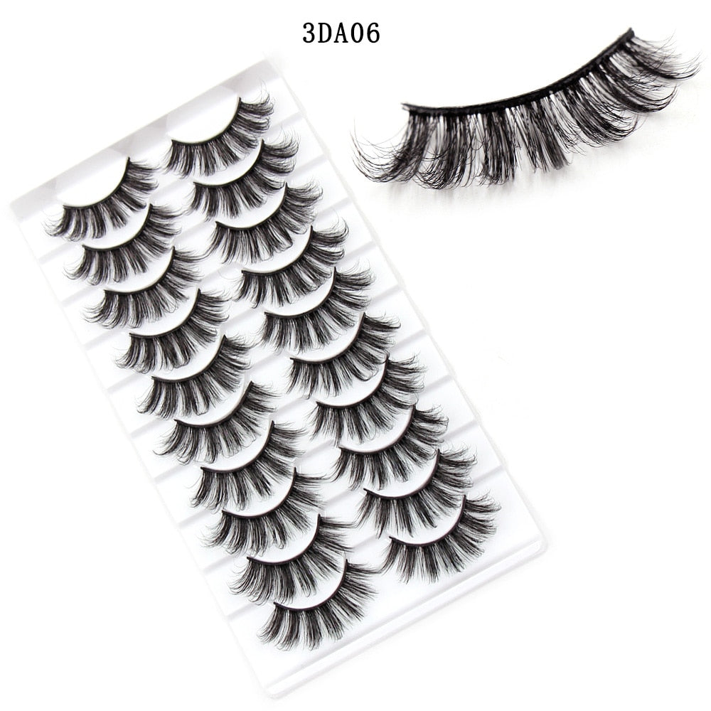 Eyelashes 5/10/16 Pairs 3D Faux Mink Lashes Natural False Eyelashes Reusable Dramatic Volume Lashes Eyelash Extension