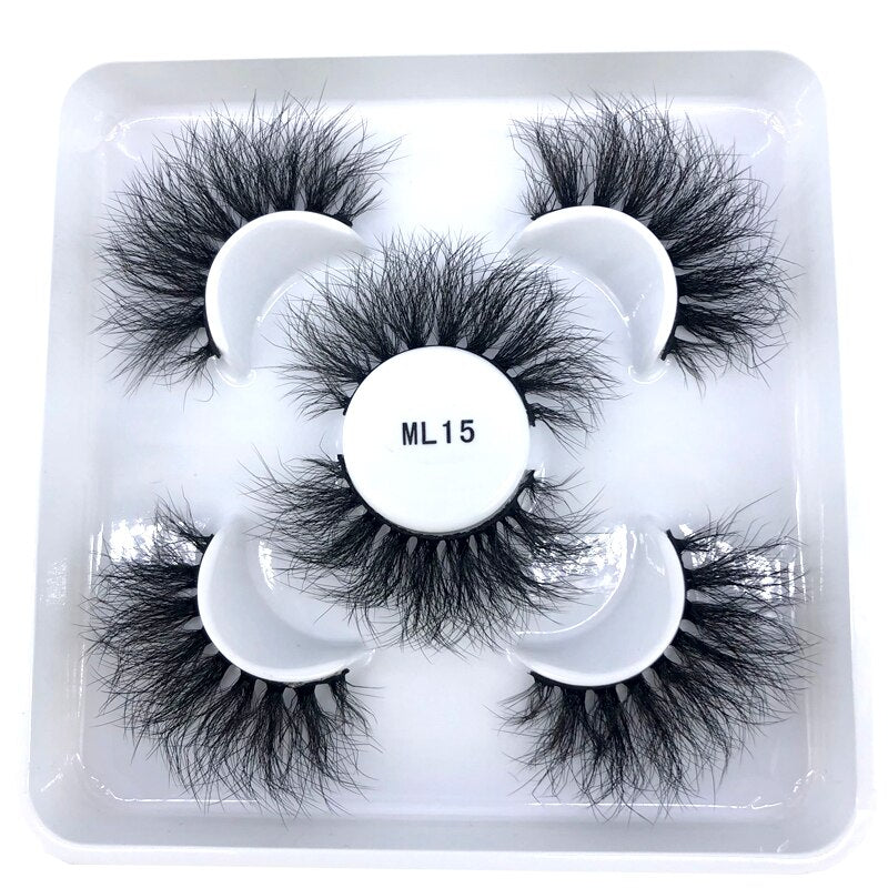 3 pairs natural false eyelashes fake lashes long 3d mink lashes eyelash extension