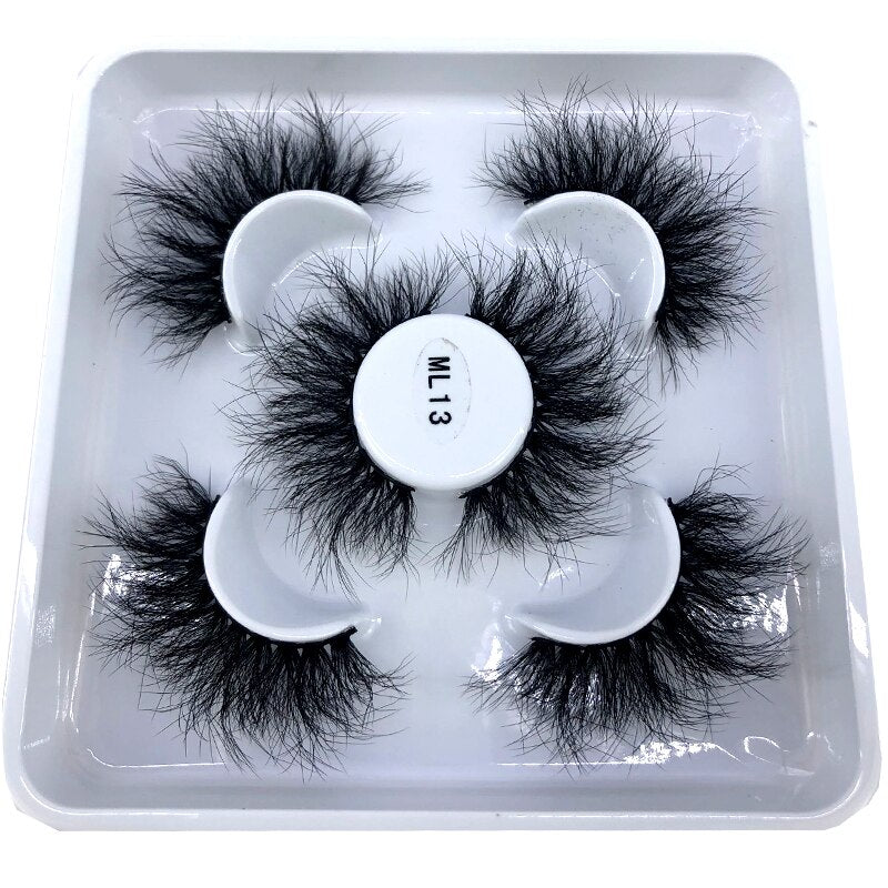 3 pairs natural false eyelashes fake lashes long 3d mink lashes eyelash extension