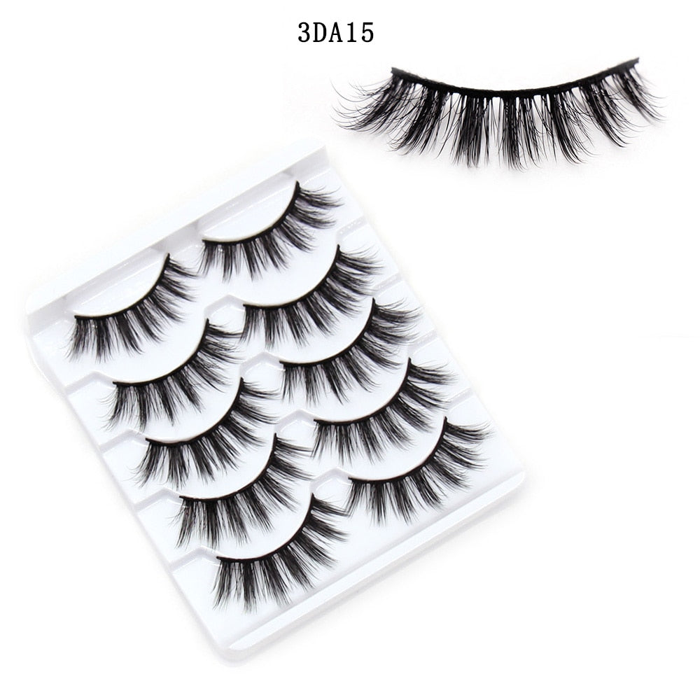 Eyelashes 5/10/16 Pairs 3D Faux Mink Lashes Natural False Eyelashes Reusable Dramatic Volume Lashes Eyelash Extension