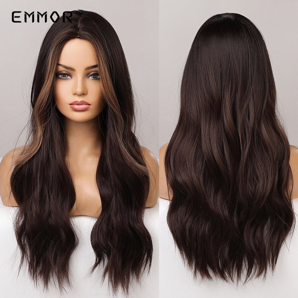 Synthetic Wigs Long Wavy Blonde Natural Hair Wigs for Women Cosplay Wigs Heat Resistant Fiber Hair Wig