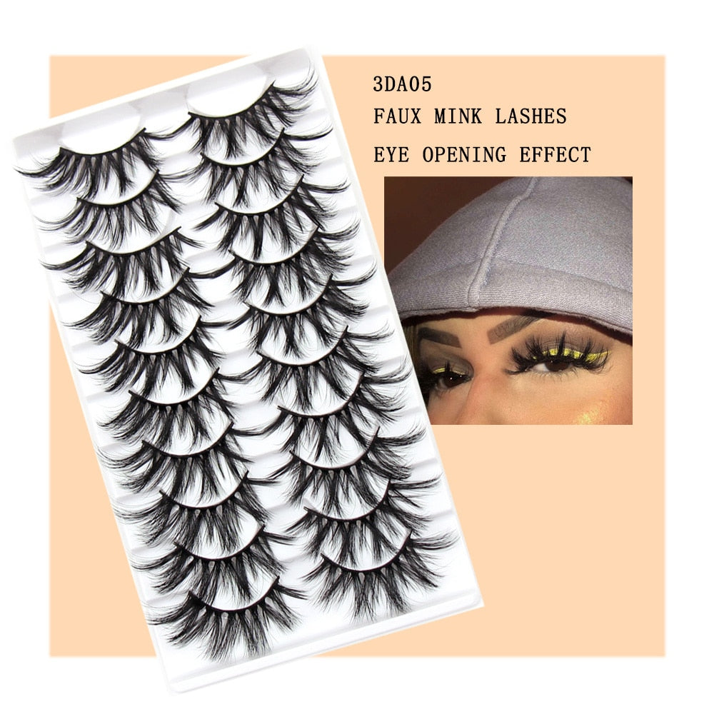 Eyelashes 5/10/16 Pairs 3D Faux Mink Lashes Natural False Eyelashes Reusable Dramatic Volume Lashes Eyelash Extension