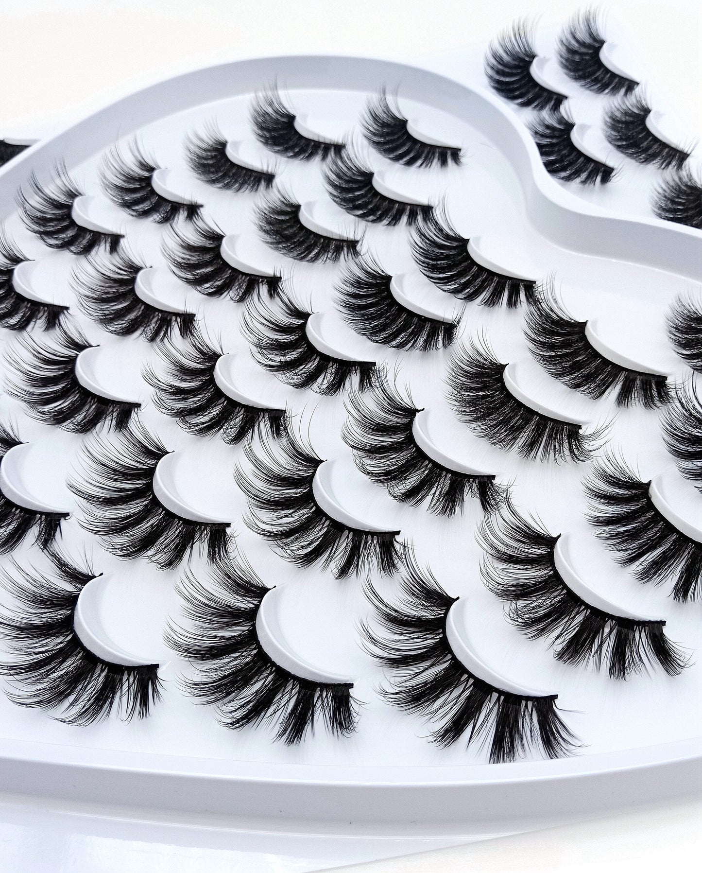 5/21Pairs 10-25 mm 3d Mink Lashes Faux Wispy Natural Mink Lashes Pack Short Natural False Eyelashes