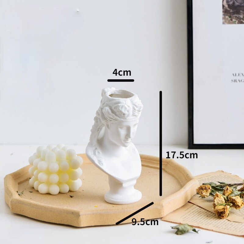 Nordic Style David Art Sculpture Portrait Vase Decoration Living Room Flower Arrangement Retro Florist Home Hydroponic Vase