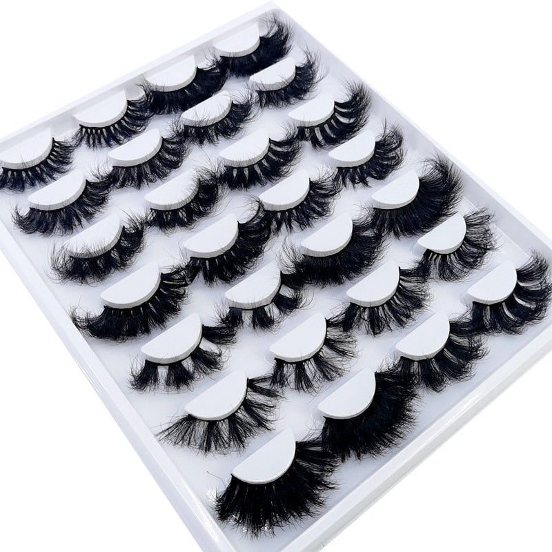Lashes 14 Pairs Eyelashes Faux Mink Eyelashes Long Lasting Fluffy 25mm Mink Lashes Dramatic Volume lashes Extension Thick Long