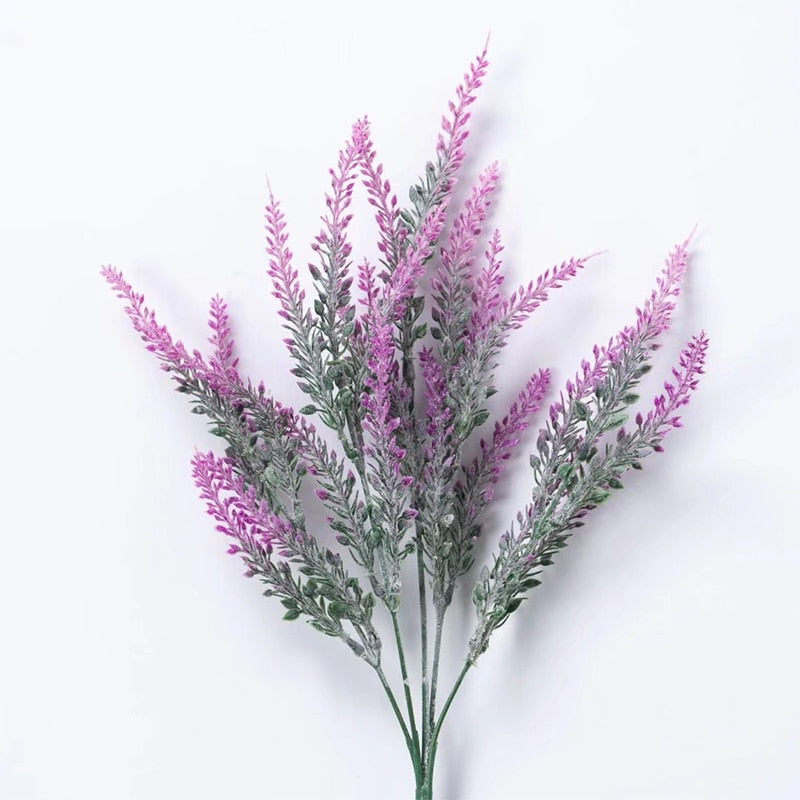 A Bunch of Provence Lavender Plastic Artificial Flowers False Plants Wedding Home Decoration Table Decoration
