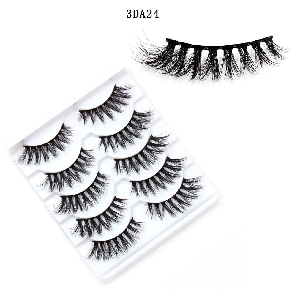Eyelashes 5/10/16 Pairs 3D Faux Mink Lashes Natural False Eyelashes Reusable Dramatic Volume Lashes Eyelash Extension