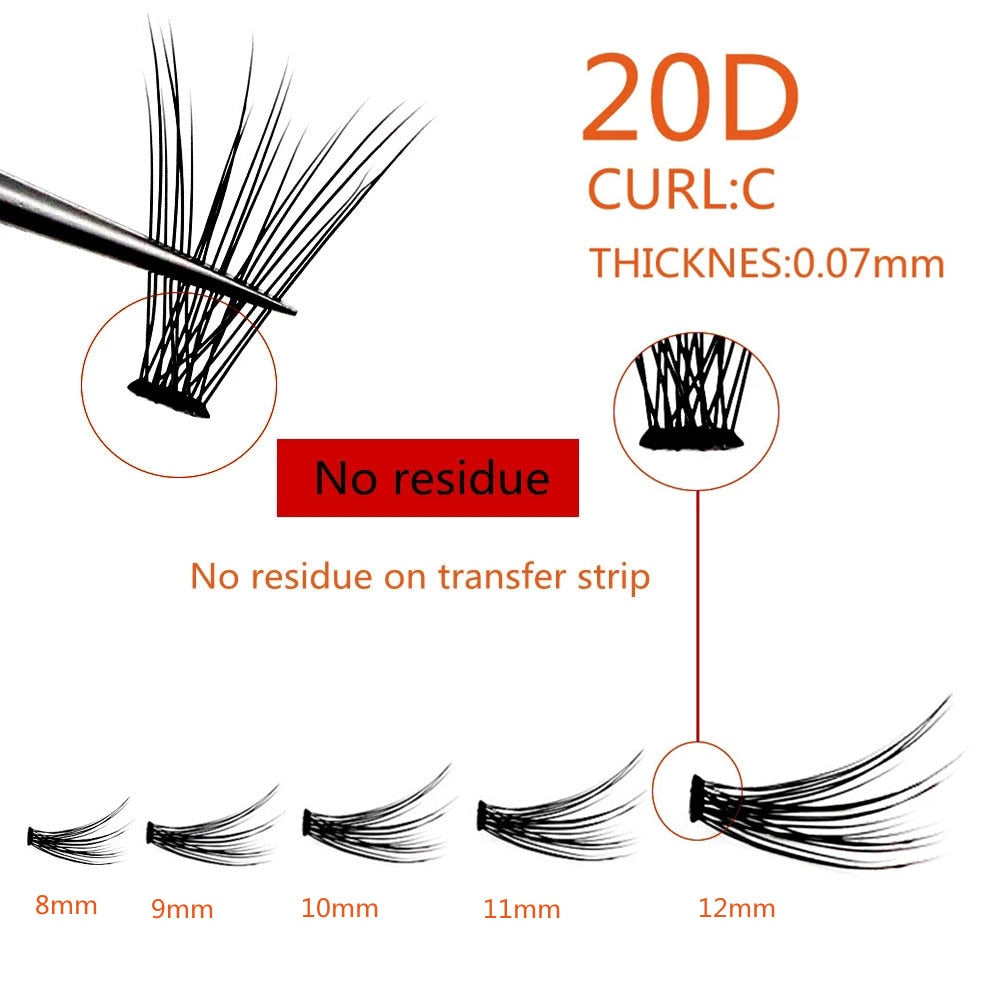 1box/60 bundles 20/30D fake eyelashes imitation mink Individual Eyelash Natural Thick lashes Eyelash Extensions