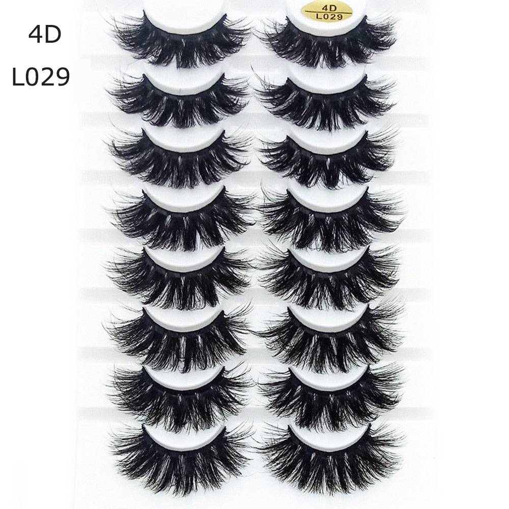 8 Pairs 3D Mink False Eyelashes Natural Wispy Fluffy Dramatic Volume Fake Lashes Extension Handmade Cruelty-free Eyelash