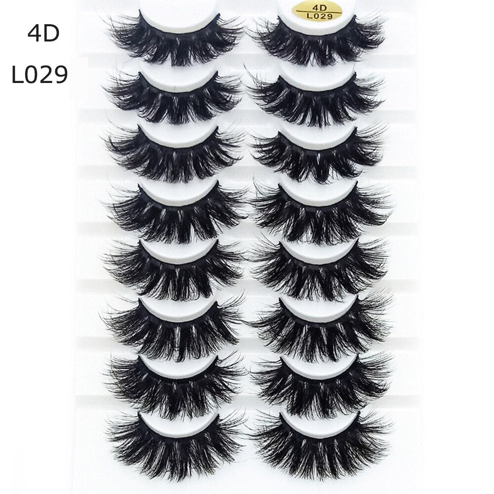 8 Pairs 3D Mink False Eyelashes Natural Wispy Fluffy Dramatic Volume Fake Lashes Extension Handmade Cruelty-free Eyelash