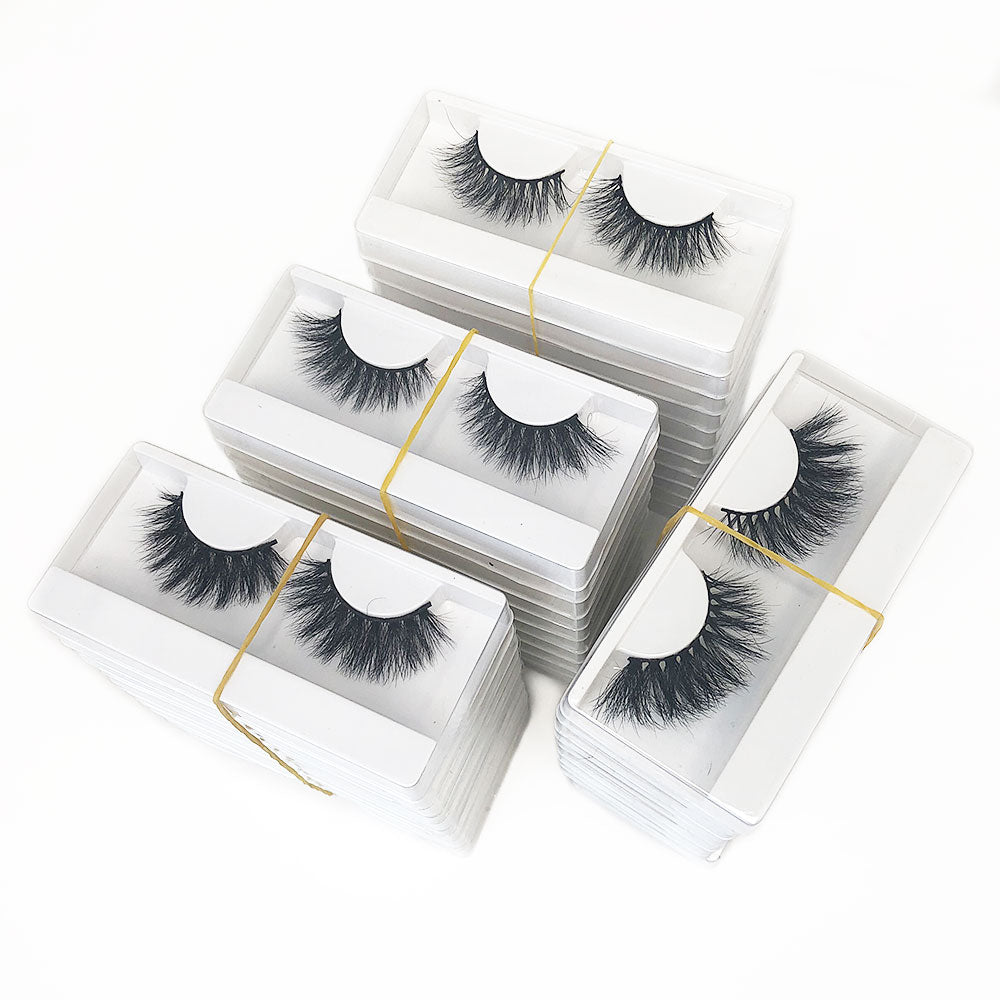 13-20MM Natural Mink Lashes Bulk 10/30/50 Pairs Short Fluffy Mink Eyelashes Box Package 3D 5D Fake Eyelashes
