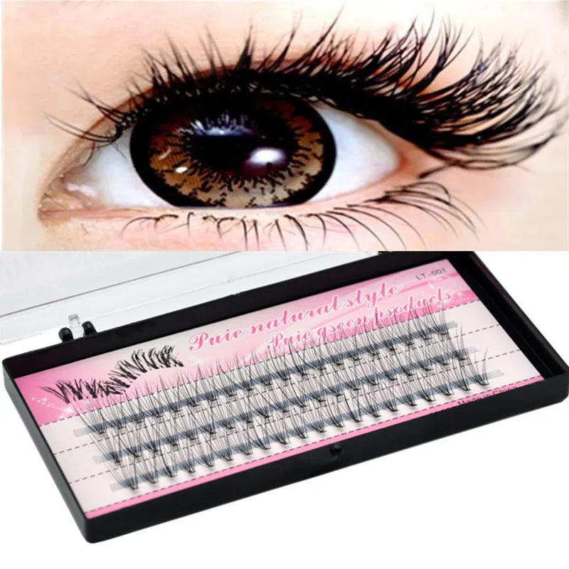 Natural False Eyelashes 1 Box 60 Clusters Eyelash Extension Eyelash