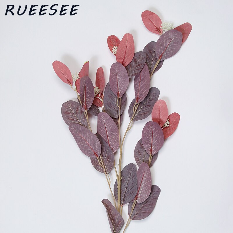 92m Artificial Plants Eucalyptus Long Silver Dollar Leaves Foliage Plant Greenery Fake Plastic Branches Greens Bushes