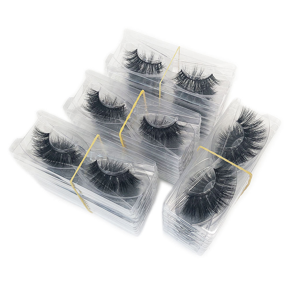 13-20MM Natural Mink Lashes Bulk 10/30/50 Pairs Short Fluffy Mink Eyelashes Box Package 3D 5D Fake Eyelashes