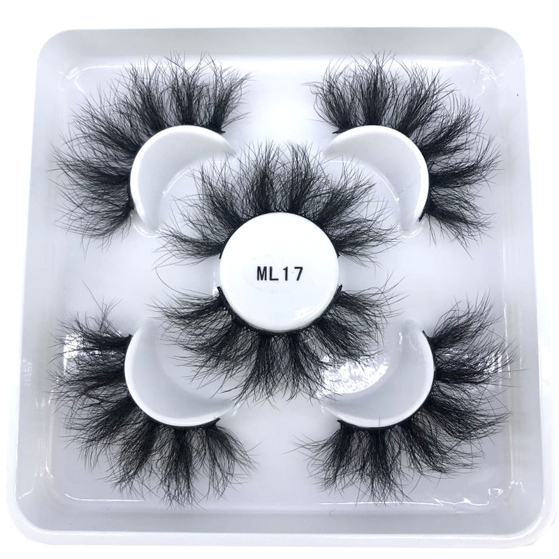 3 pairs natural false eyelashes fake lashes long 3d mink lashes eyelash extension