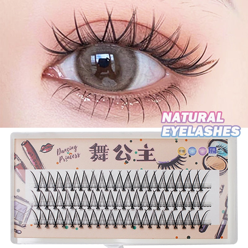 Manga Lashes 3 Rows 3D Faux Mink Lashes Natural False Eyelashes Anime Lashes Soft Light Natural Eyelashes Extension