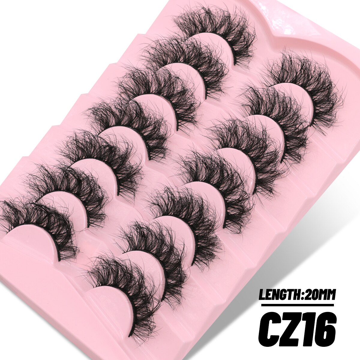 7 Pairs Fluffy Mink Lashes Eyelashes Thick Long Faux Mink Eyelashes Long Lasting Dramatic Volume lashes Extension