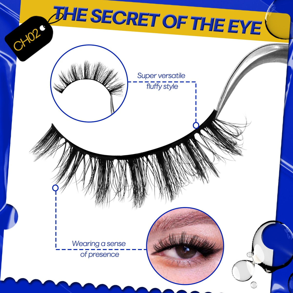 3D Mink Lashes Faux Mink Fluffy Lash 5 Pairs False Eyelashes Cat Eye Thick Mink Lashes Fluffy Short Natural Fake Lashes