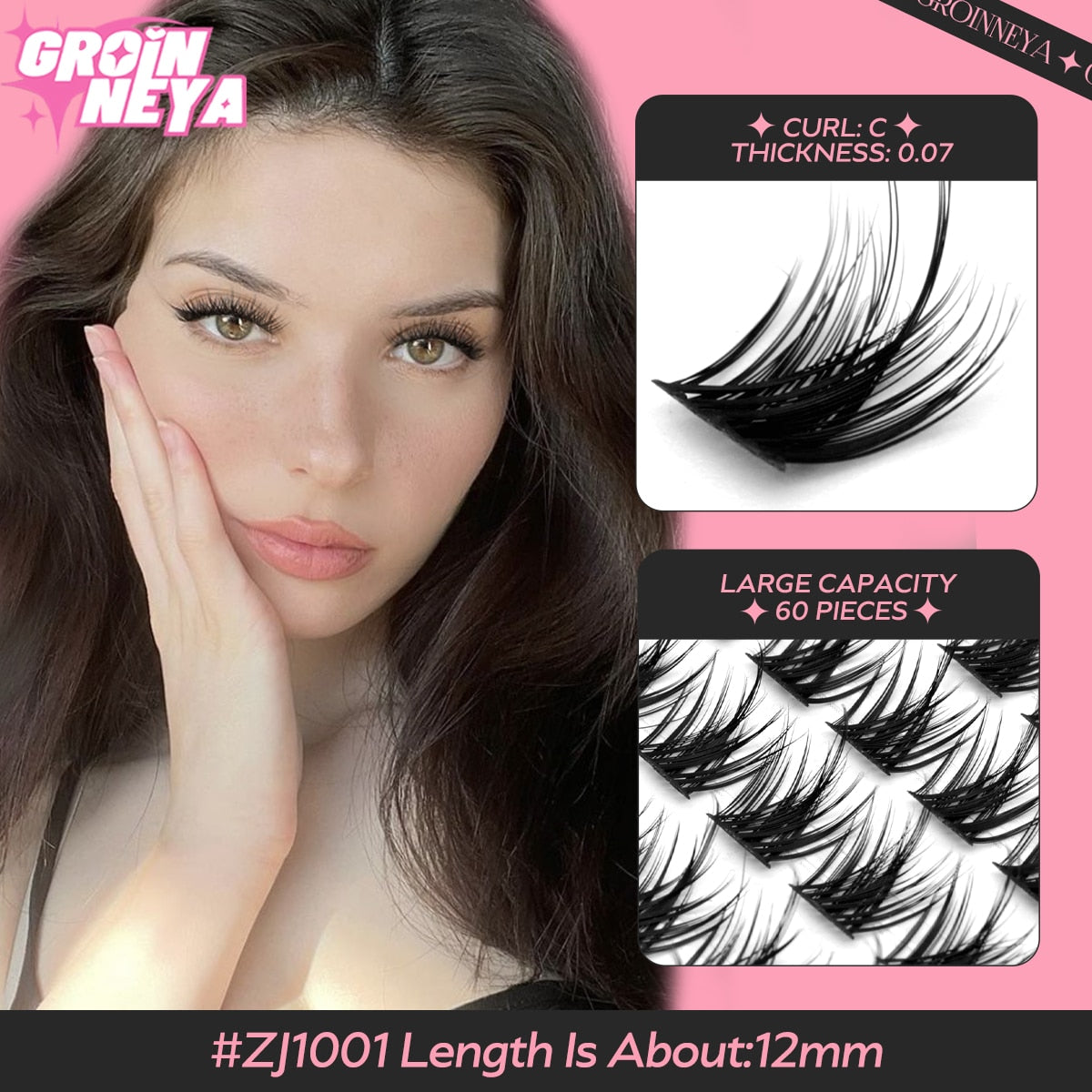 DIY Lashes 120 pcs Eyelash Extension C Curl Long Individual Lashes Mixed Tray Faux Mink Lash Clusters Extensions