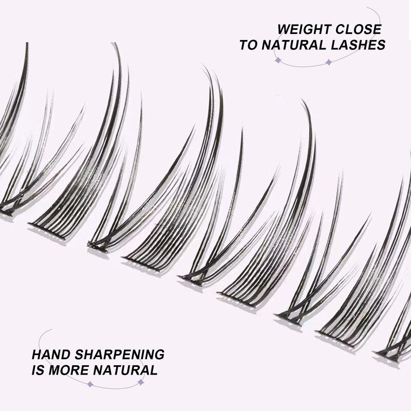 Manga Lashes 3 Rows 3D Faux Mink Lashes Natural False Eyelashes Anime Lashes Soft Light Natural Eyelashes Extension