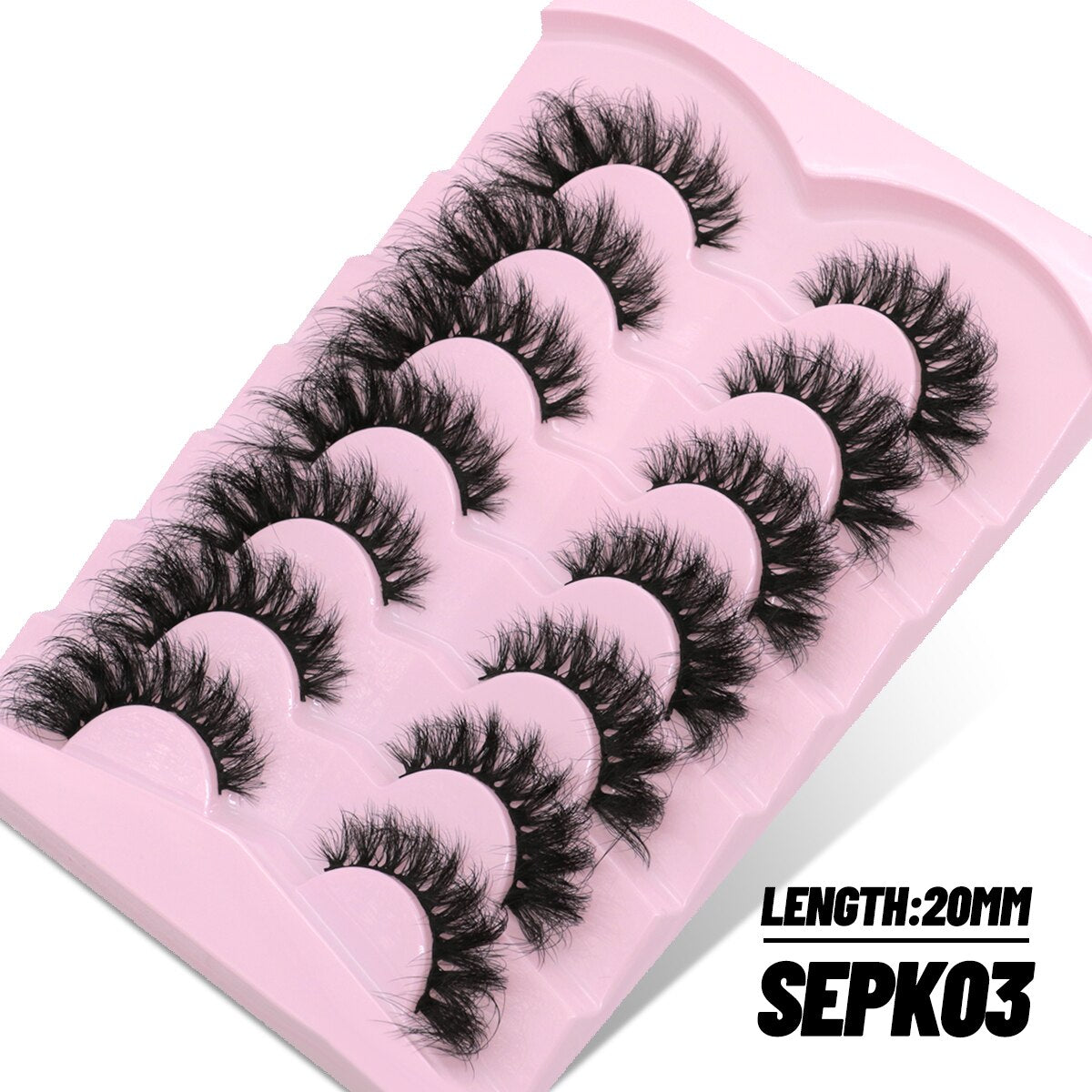 Cat Eye Fluffy lashes Faux Mink Eyelashes Long 5/7 Pairs Fluffy Mink Lashes Dramatic Volume lashes Extension