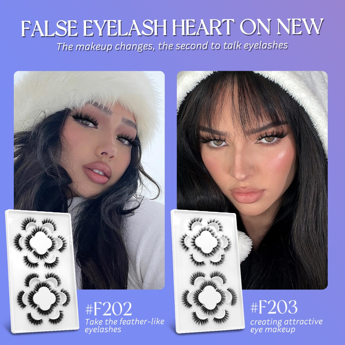 5/10 pairs 3D Faux Mink Eyelashes Long Lasting Fluffy Mink Lashes Dramatic Volume Lashes Extension Thick Long