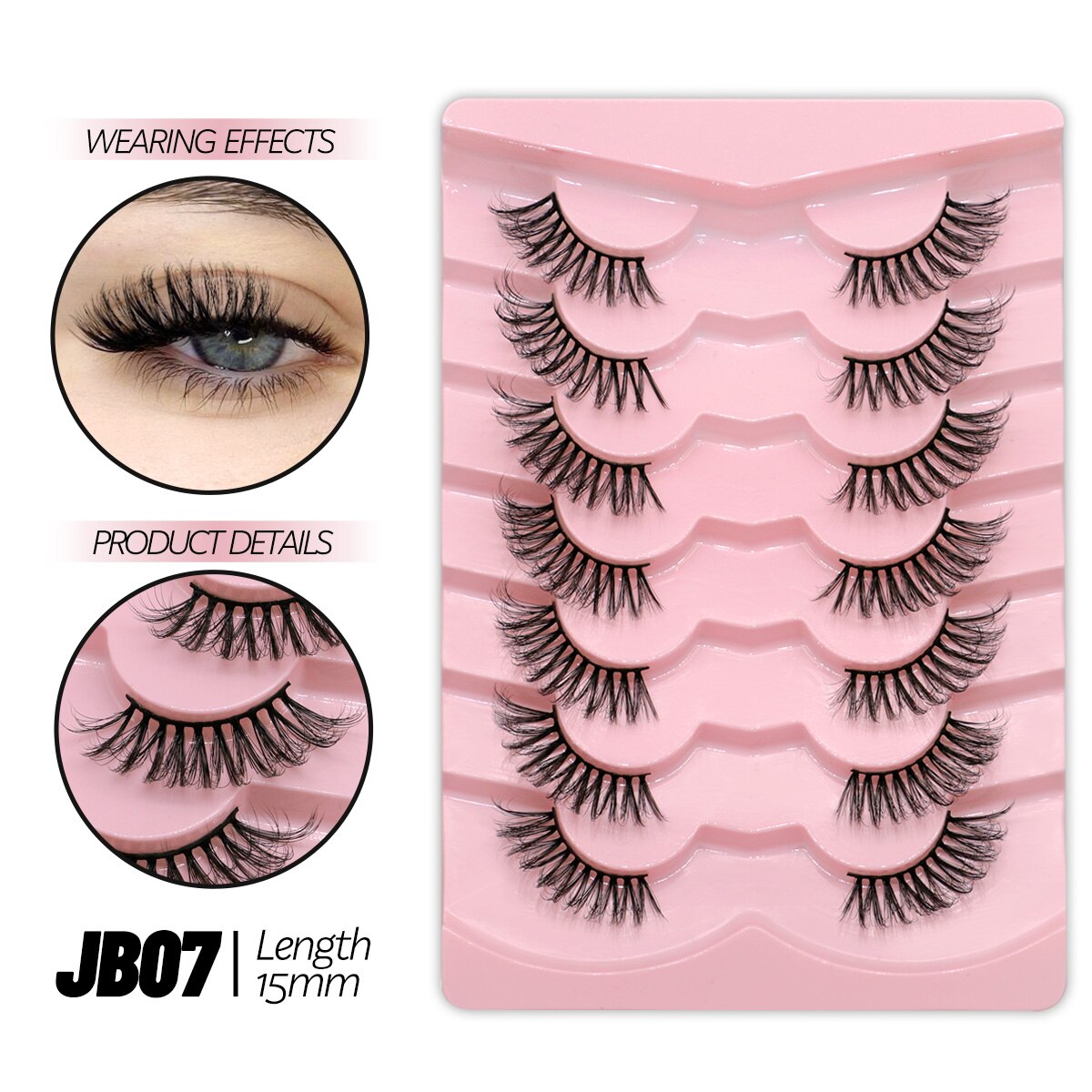 10pairs Clear Band Eye Lashes Mink Eyelashes Crisscross Transparent Band False Eyelashes Natural False Lashes