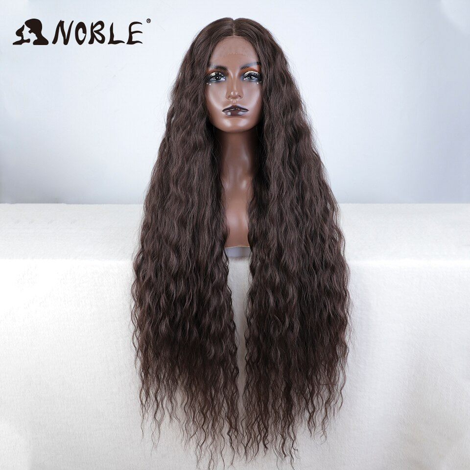 Cosplay Wig Synthetic Lace Part Wig Long Curly 42 Inch Cosplay Wig Blonde Ombre Lace Wig Synthetic Lace Wig