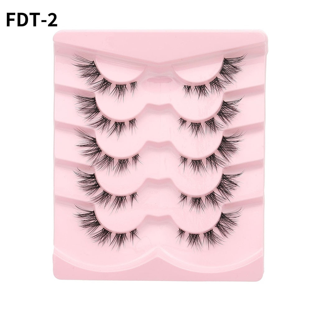 Cat Eye Lashes Winged End Eye Elongated Eyelashes Faux Mink Eyelashes Fake Fox Eye Lashes Soft Natural Long Lashes Cils