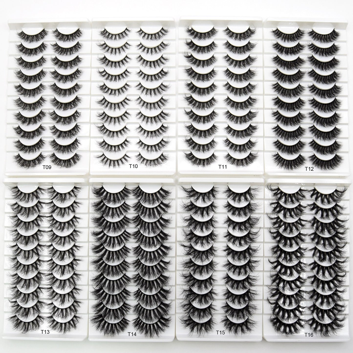 3/5/10pairs Faux Mink Eyelashes Thick Long False Eyelash Dramatic 3D Fake Eyelashes Fluffy Lash