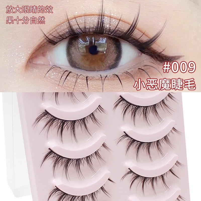 Manga Lashes Natural False Eyelashes 5pair Fake Lash Korean Lashes Natural Lash