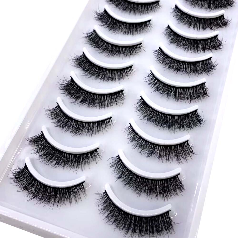 10pairs eyelashes soft fluffy lashes false eyelashes dramatic 3d mink lashes lash extension 3d cilios faux cils