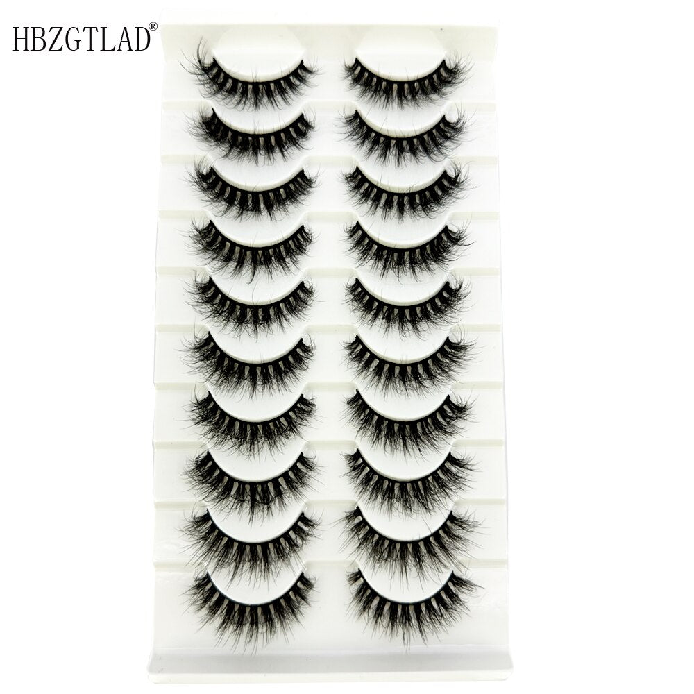 10 Pairs Natural False Eyelashes Fake Lashes Long 3d Mink Lashes Extension Eyelash Soft Mink Eyelashes