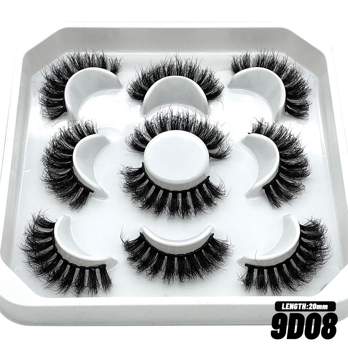 5/10 pairs 3D Faux Mink Eyelashes Long Lasting Fluffy Mink Lashes Dramatic Volume Lashes Extension Thick Long