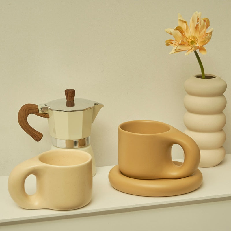 Korean Style Ceramic Mug Coffee Cups Home Office Tea Cup Coffee Cups Korean Mug Nordic Home drinkware Japan Mug