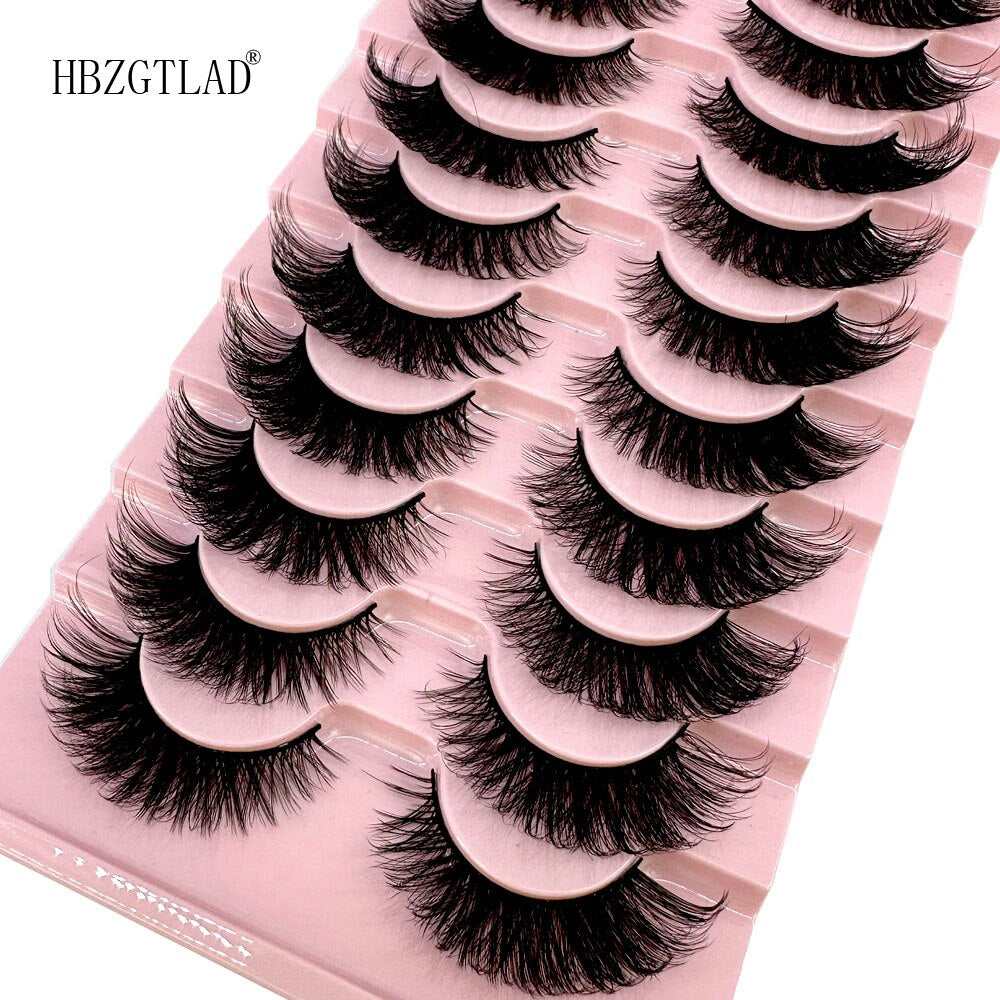 10pairs eyelashes soft fluffy lashes false eyelashes dramatic 3d mink lashes lash extension 3d cilios faux cils