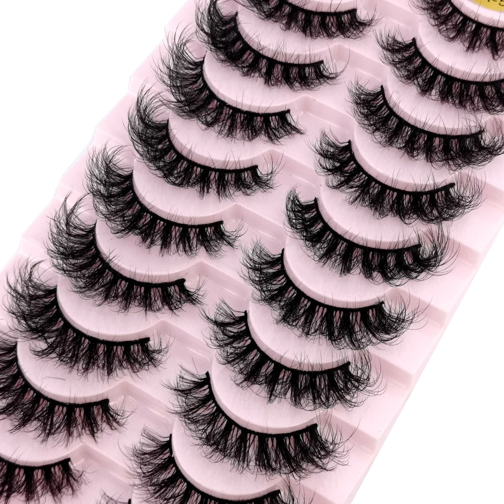 10 Pairs Natural False Eyelashes Fake Lashes Long 3d Mink Lashes Extension Eyelash Mink Eyelashes