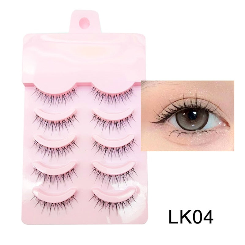 Manga Lash Eyelashes Lashes Wispy Mink Eyelashes Cosmetics Korean Style Soft Natural Lashes