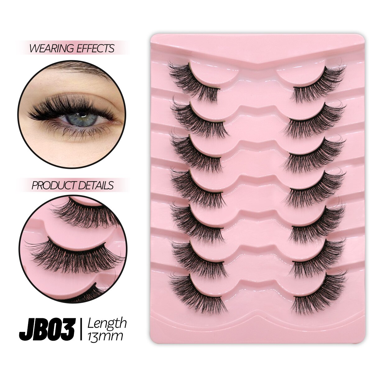 10pairs Clear Band Eye Lashes Mink Eyelashes Crisscross Transparent Band False Eyelashes Natural False Lashes