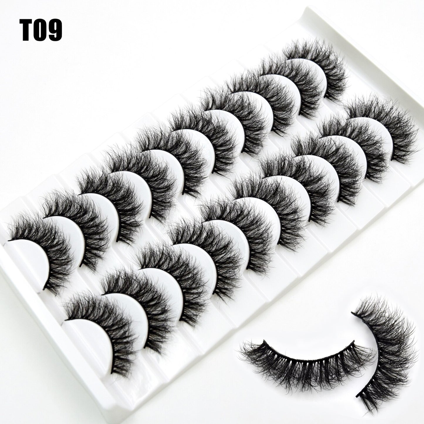 3/10 Pair Eyelashes 3D Faux Mink Lashes Wispy Natural Long False Eyelashes Wholesale Mink Lashes Reusable LasheS