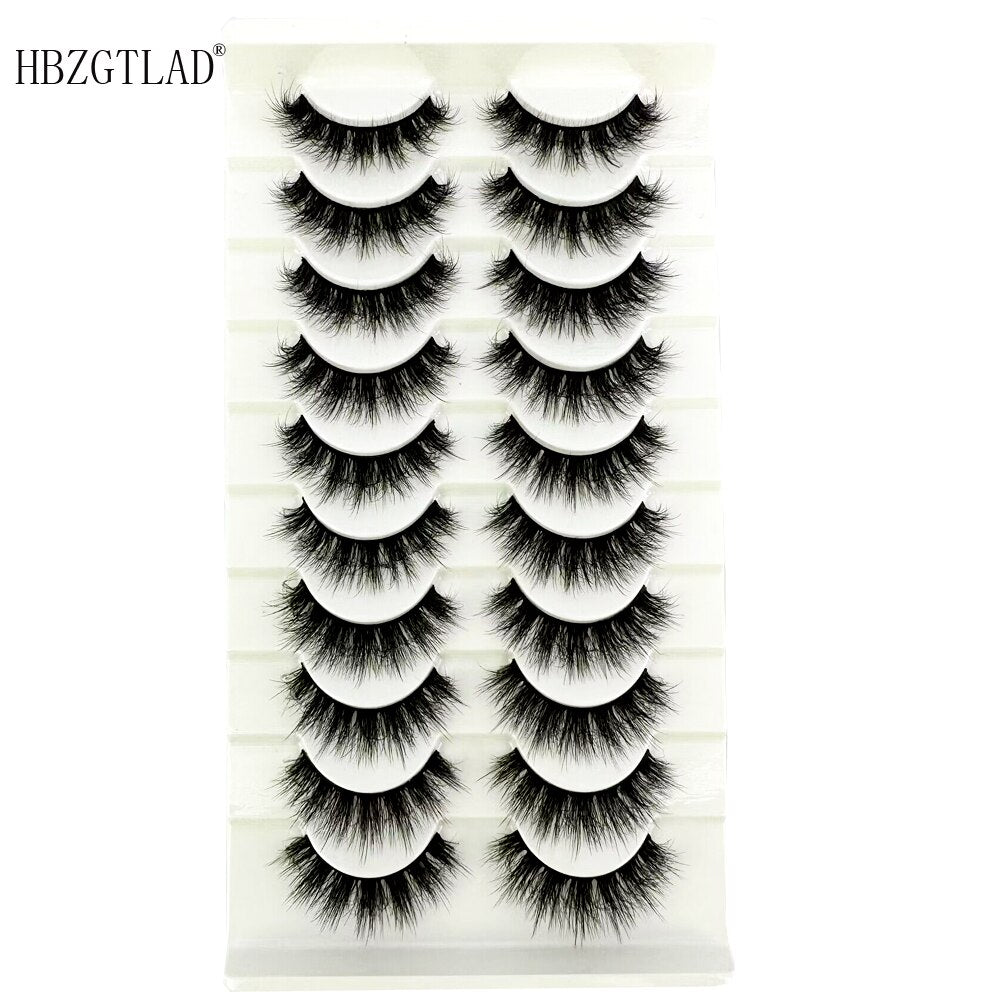 10 Pairs Natural False Eyelashes Fake Lashes Long 3d Mink Lashes Extension Eyelash Soft Mink Eyelashes