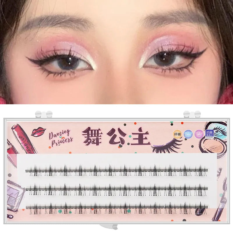 Manga Lashes 3 Rows 3D Faux Mink Lashes Natural False Eyelashes Anime Lashes Soft Light Natural Eyelashes Extension