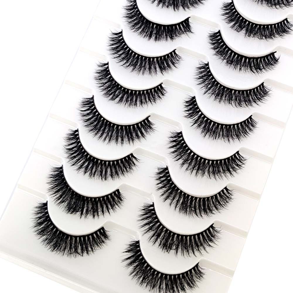 10pairs eyelashes soft fluffy lashes false eyelashes dramatic 3d mink lashes lash extension 3d cilios faux cils