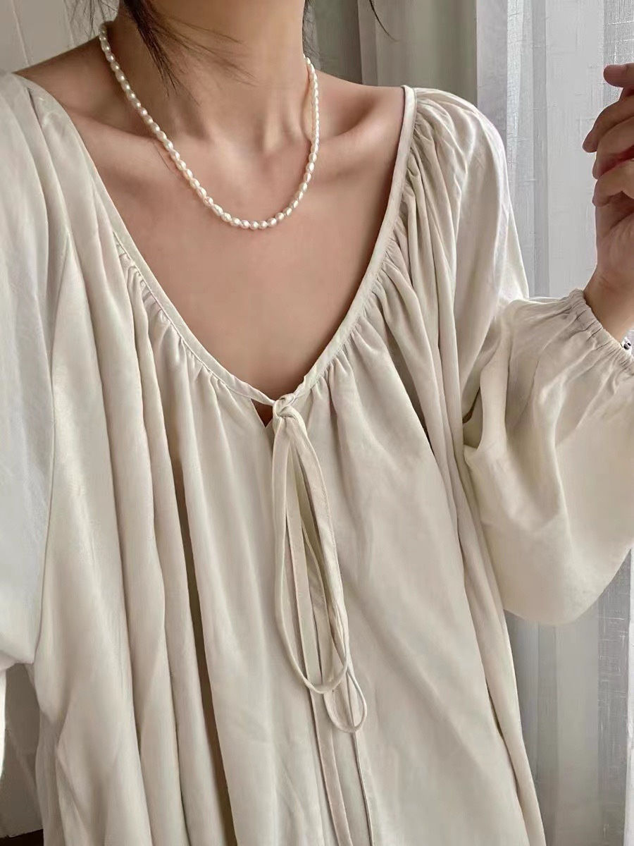 Women French Style Vintage Pajamas Night Dress Female Spring Autumn Solid Color Long Night Gown Casual Homedress Plus Size 4XL