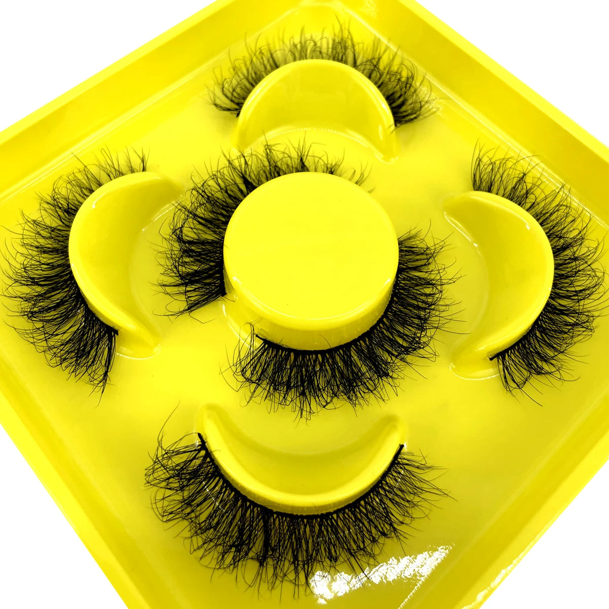 3 Pairs 3D Faux Mink Lashes Fluffy Soft Full Thick Wispy Natural short False Eyelashes Curly lashes furry eyelashes