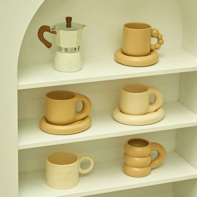 Korean Style Ceramic Mug Coffee Cups Home Office Tea Cup Coffee Cups Korean Mug Nordic Home drinkware Japan Mug