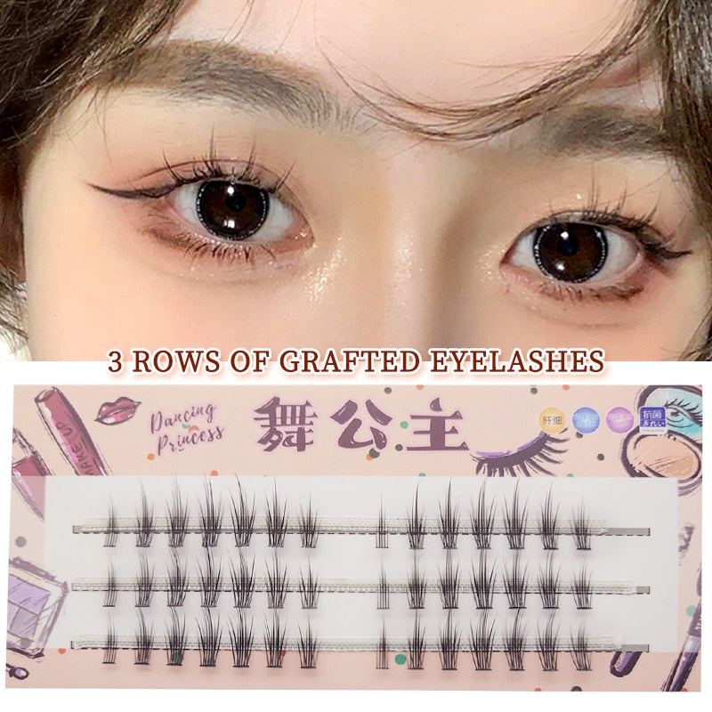 Manga Natural Lashes False Eyelashes Cos Handmade Devil Big Eyes Cluster False Lashes Eyelashes Extension