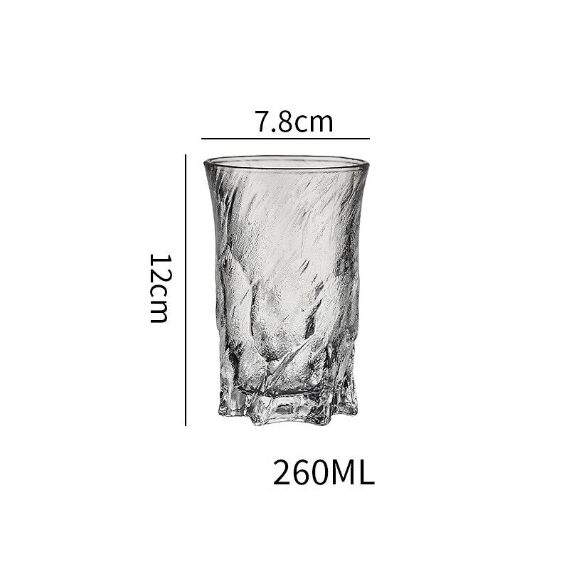 Glacier Old Fashioned Whiskey Glass Matte Ice Surface Wine Rock Glasses Whisky Tumbler XO Snifter Vodka Cup Iced Coffee Beer Mug